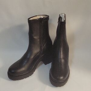 Steve Madden Black Chunky Heeled Boots